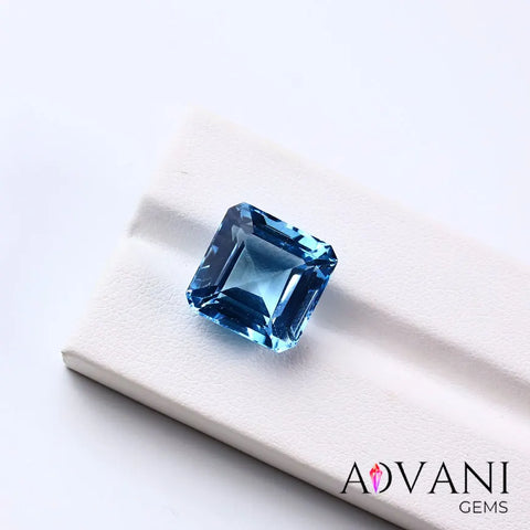 Magnificent 17.30CT Square Cut Blue Topaz from Brazil