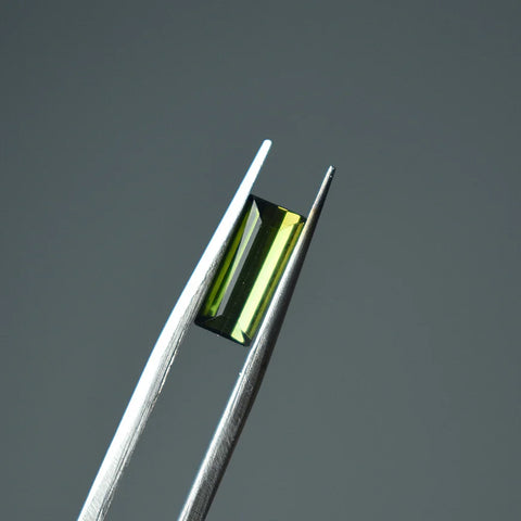 True Green Glamour Natural Tourmaline Stone Baguette Cut To Elevate Your Elegance